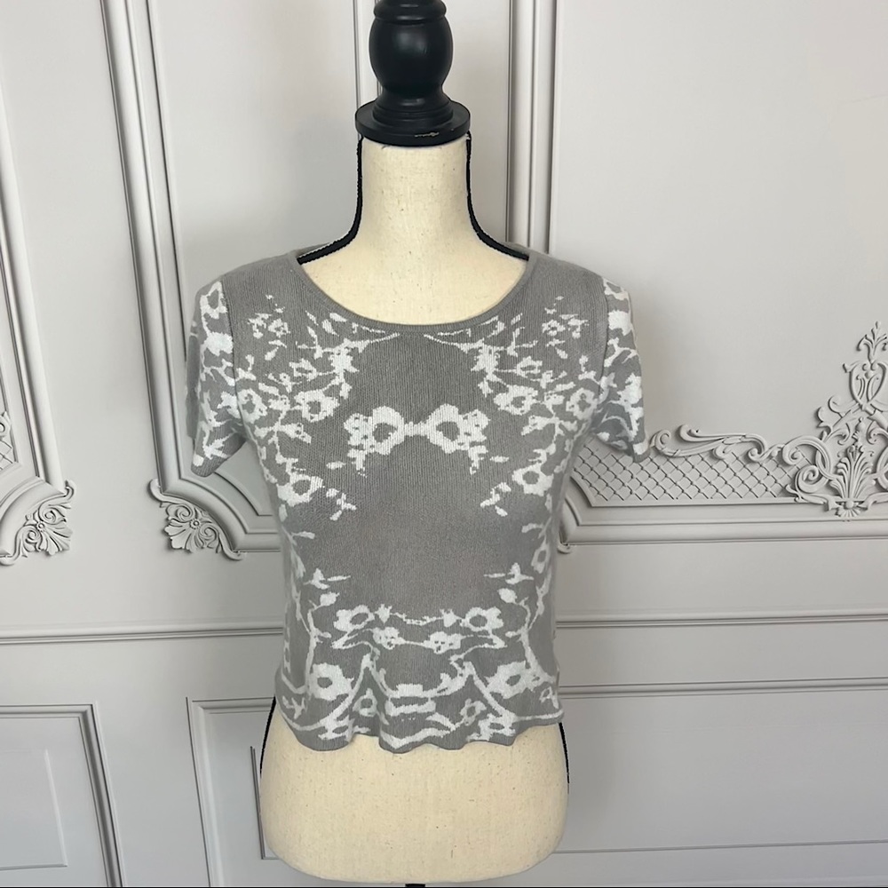 For Love & Lemons Floral Knit Top | Size M